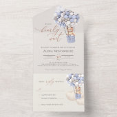 Beer ballonnen Baby shower in één uitnodiging (Binnen)