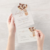 Beer ballonnen Baby shower in één uitnodiging (Afscheurbaar)