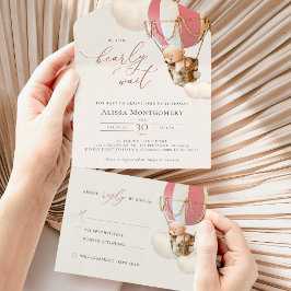 Beer ballonnen Baby shower in één uitnodiging