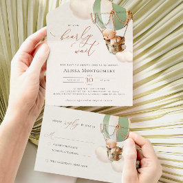 Beer ballonnen Baby shower in één uitnodiging