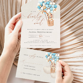 Beer ballonnen Baby shower in één uitnodiging