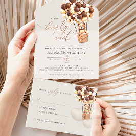 Beer ballonnen Baby shower in één uitnodiging