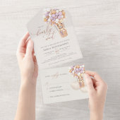 Beer ballonnen Baby shower in één uitnodiging (Afscheurbaar)