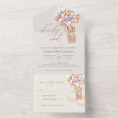 Beer ballonnen Baby shower in één uitnodiging (Binnen)