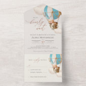 Beer ballonnen Baby shower in één uitnodiging (Binnen)