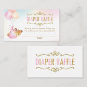 Beer Ballonnen Baby shower Luier Raffle Ticket Informatiekaartje (Voorkant / Achterkant)