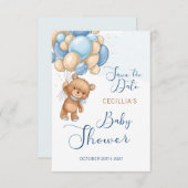 Beer ballonnen Baby shower Opslaan Datum (Voorkant / Achterkant)