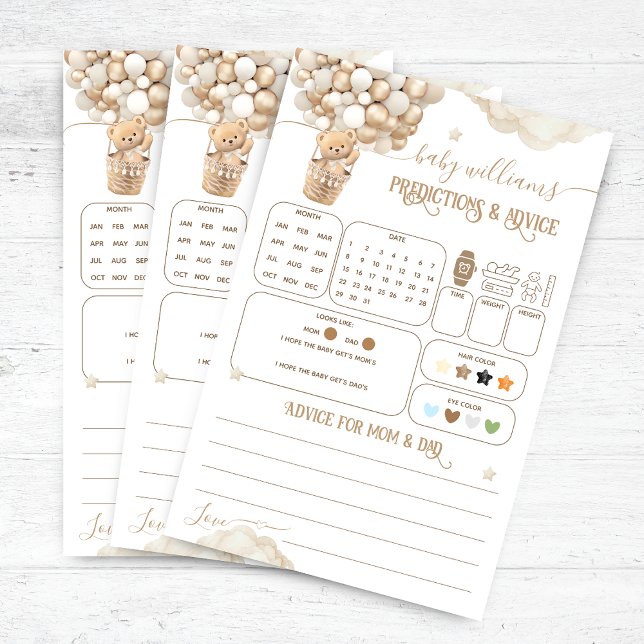 Beer Ballonnen Baby shower voorspellingen Spel (Creator heeft geüpload)