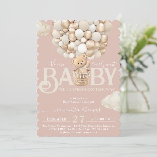 Beer ballonnen Barly Wachten Baby Girl Shower Kaart (Staand voorkant)