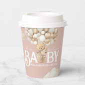 Beer ballonnen Barly Wachten Baby Girl Shower Papieren Bekers (Achterkant)