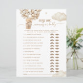 Beer Ballonnen Barly Wachten Baby shower spel Kaart (Staand voorkant)