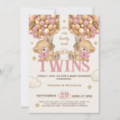 Beer Ballonnen Barly Wachten Twin baby meisje douc Kaart (Voorkant)