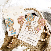 Beer ballonnen Barly Wachten Twins baby shower Kaart