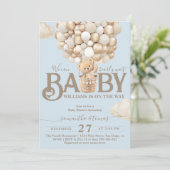 Beer ballonnen Barly Wait Baby Boy Shower Kaart (Staand voorkant)