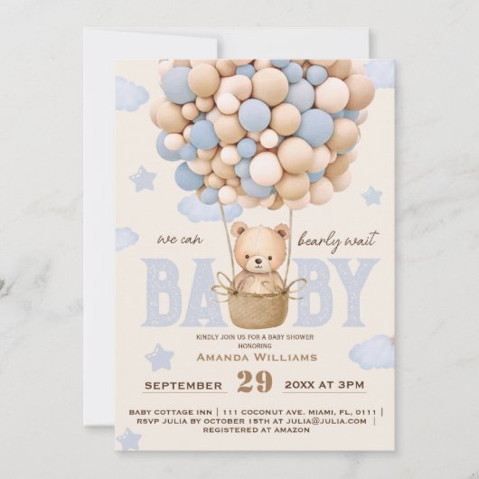 Beer ballonnen Barly Wait Baby Boy Shower Kaart (Voorkant)