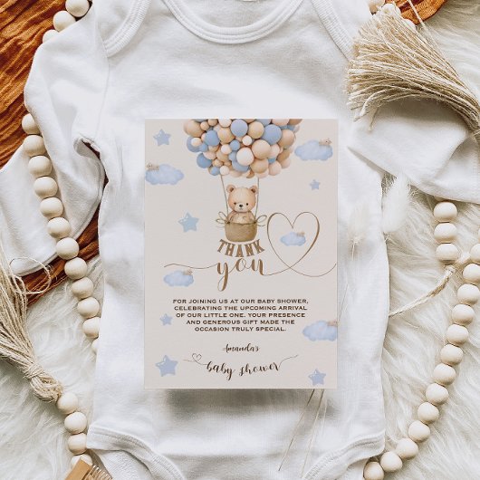 Beer ballonnen Barly Wait Boy Shower Dank u Bedankkaart