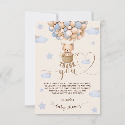 Beer ballonnen Barly Wait Boy Shower Dank u Bedankkaart (Voorkant)