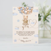 Beer ballonnen Barly Wait Boy Shower Dank u Bedankkaart (Staand voorkant)