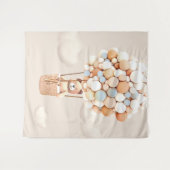 Beer ballonnen Blauwe Virtuele Shower Backdrop Wandkleed (Voorkant (horizontaal))