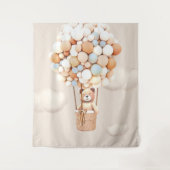 Beer ballonnen Blauwe Virtuele Shower Backdrop Wandkleed (Voorkant)