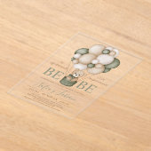 Beer Ballonnen Boy Baby shower Acryl Uitnodiging (Laagn)