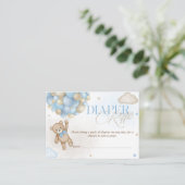 Beer Ballonnen Boy Baby shower Luier Raffle Informatiekaartje (Staand voorkant)