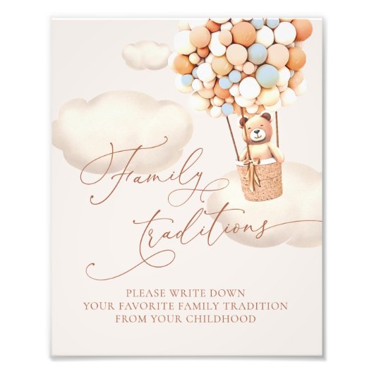 Beer ballonnen Favoriete Familie Traditionele Teke Foto Afdruk (Voorkant)