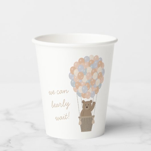 Beer Ballonnen Genderneutraal Baby shower Welkom Papieren Bekers (Voorkant)