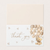 Beer Ballonnen Geslacht Onthulling Dankjewel Kaart (Buitenkant ongevouwen)