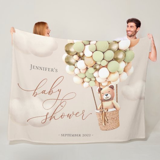 Beer ballonnen Green Gold Shower Backdrop Fleece Deken (In situ)