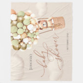 Beer ballonnen Green Gold Shower Backdrop Fleece Deken (Voorkant)