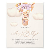 Beer ballonnen - Hoe groot is de buik van mama - T Foto Afdruk (Voorkant)