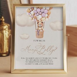 Beer ballonnen - Hoe groot is de buik van mama - T Foto Afdruk