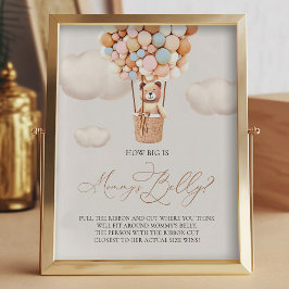 Beer ballonnen - Hoe groot is de buik van mama - T Foto Afdruk