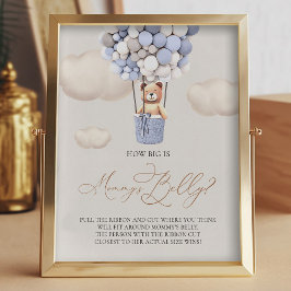 Beer ballonnen - Hoe groot is de buik van mama - T Foto Afdruk