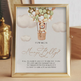 Beer ballonnen - Hoe groot is de buik van mama - T Foto Afdruk