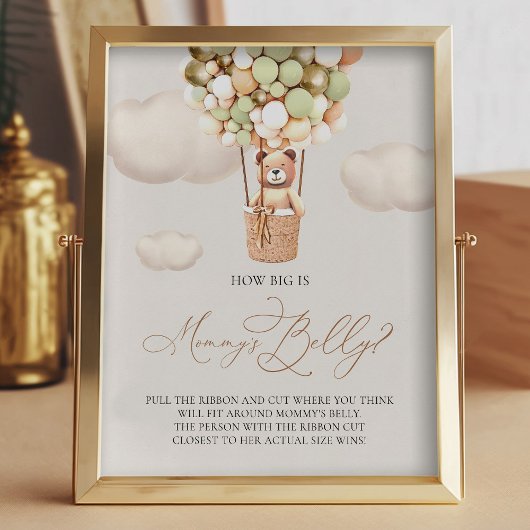 Beer ballonnen - Hoe groot is de buik van mama - T Foto Afdruk