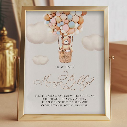 Beer ballonnen - Hoe groot is de buik van mama - T Foto Afdruk