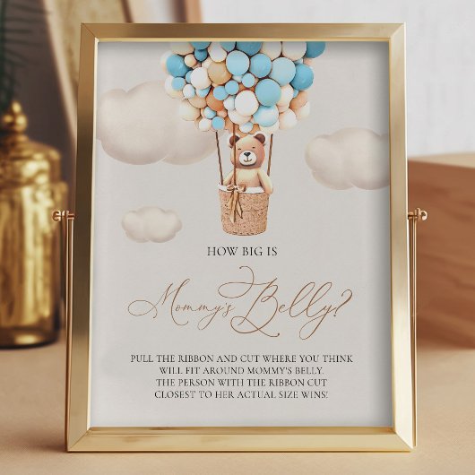 Beer ballonnen - Hoe groot is de buik van mama - T Foto Afdruk