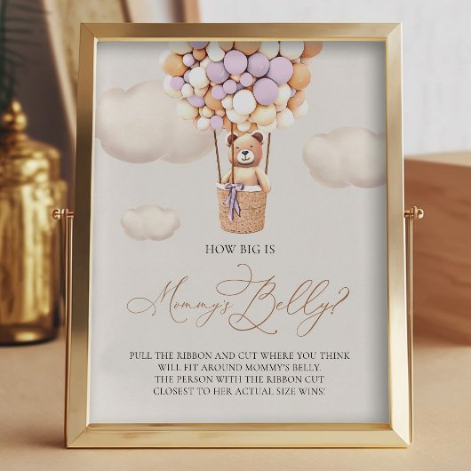 Beer ballonnen - Hoe groot is de buik van mama - T Foto Afdruk