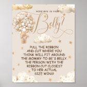 Beer ballonnen Hoe groot is mama's buik spel Poste Poster (Voorkant)