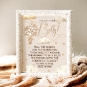 Beer ballonnen Hoe groot is mama's buik spel Poste Poster