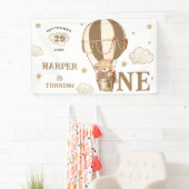 Beer Ballonnen jongen meisje 1e Verjaardag Spandoek (Insitu)