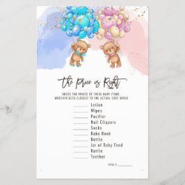 Beer ballonnen juiste prijs, seksespecifieke game flyer