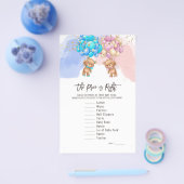 Beer ballonnen juiste prijs, seksespecifieke game flyer (Enkel)