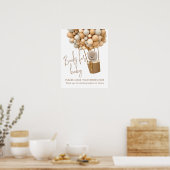 Beer ballonnen Modern Baby shower boek voor baby Poster (Keuken)