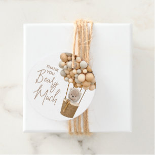 Beer ballonnen Modern Genderneutraal Baby shower Bedankjes Labels