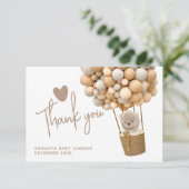 Beer ballonnen Modern Genderneutraal Baby shower Bedankkaart (Staand voorkant)