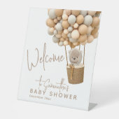 Beer ballonnen Modern Genderneutraal Baby shower Reclamebord Met Voetstuk (Voorkant)