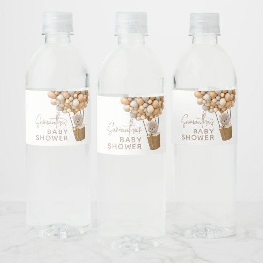Beer ballonnen Modern Genderneutraal Baby shower Waterfles Etiket (Flessen)
